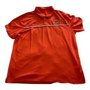 NIKE Men's Dri-Fit On Field Golf Polo Orange White Florida Gators Size 2XL NEW